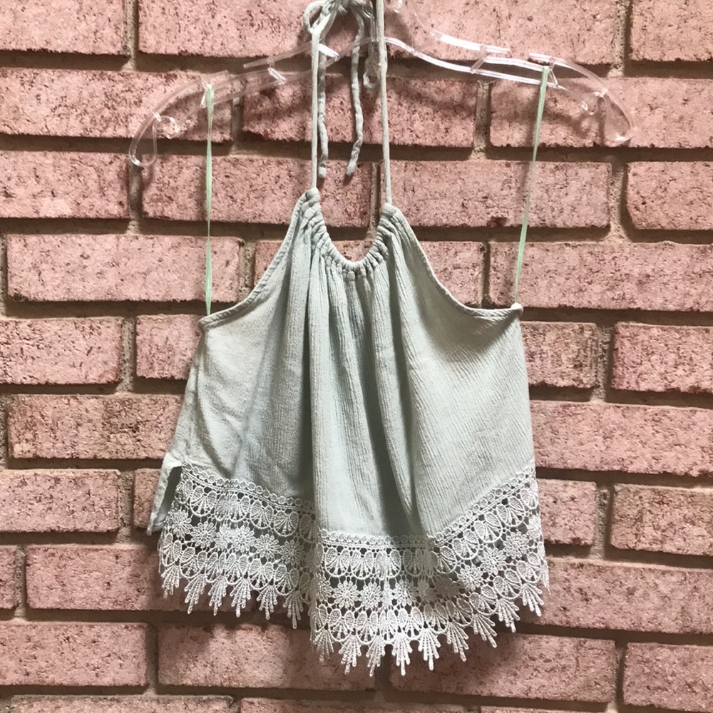 Adorable Tobi Seafoam Crop Top Size M